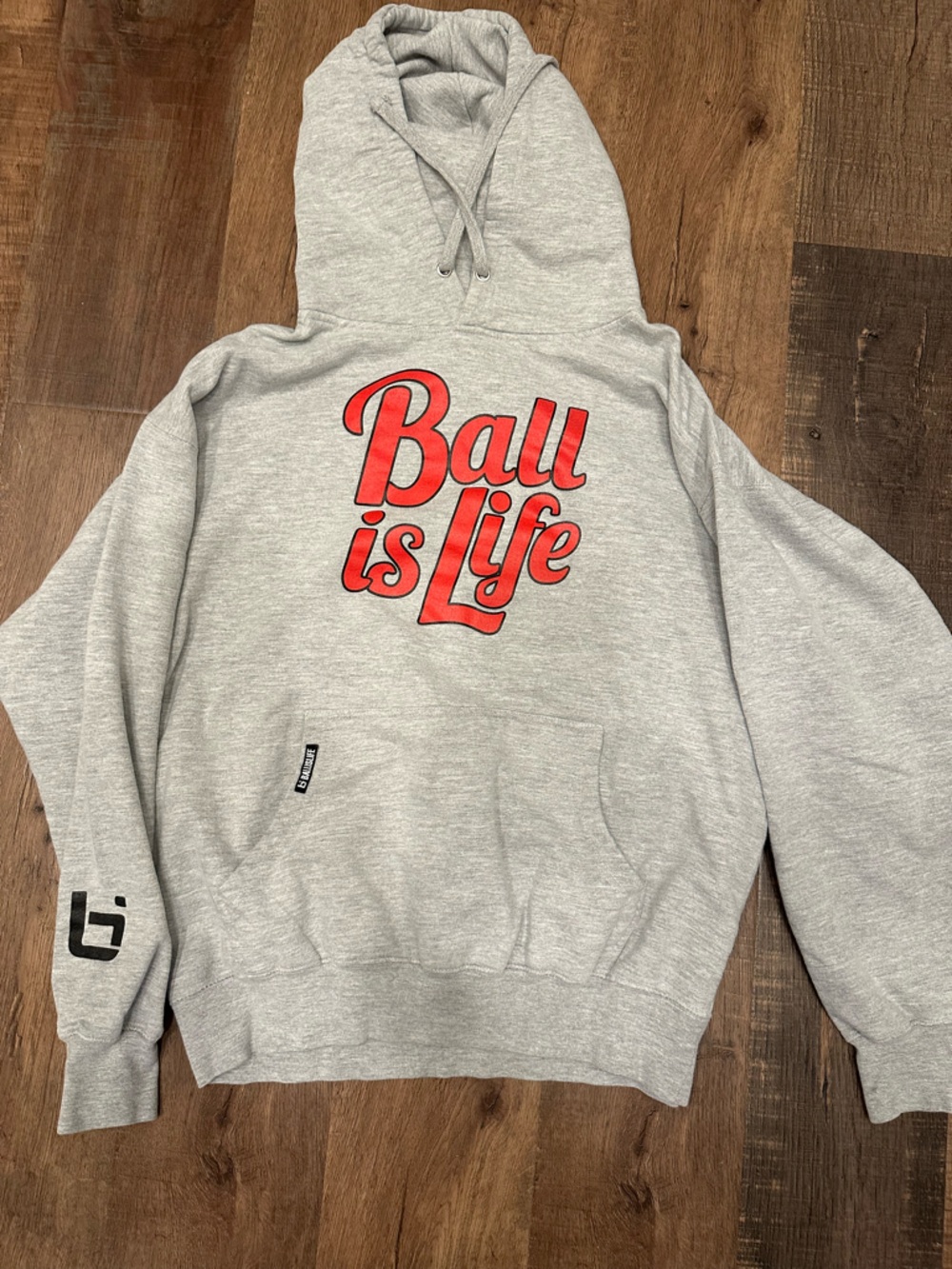 Ball Is Life premium Heather Grey Hoodie size XL
